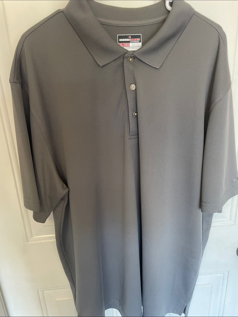 Lee Men's Polo Shirt - Charcoal Gray Solid